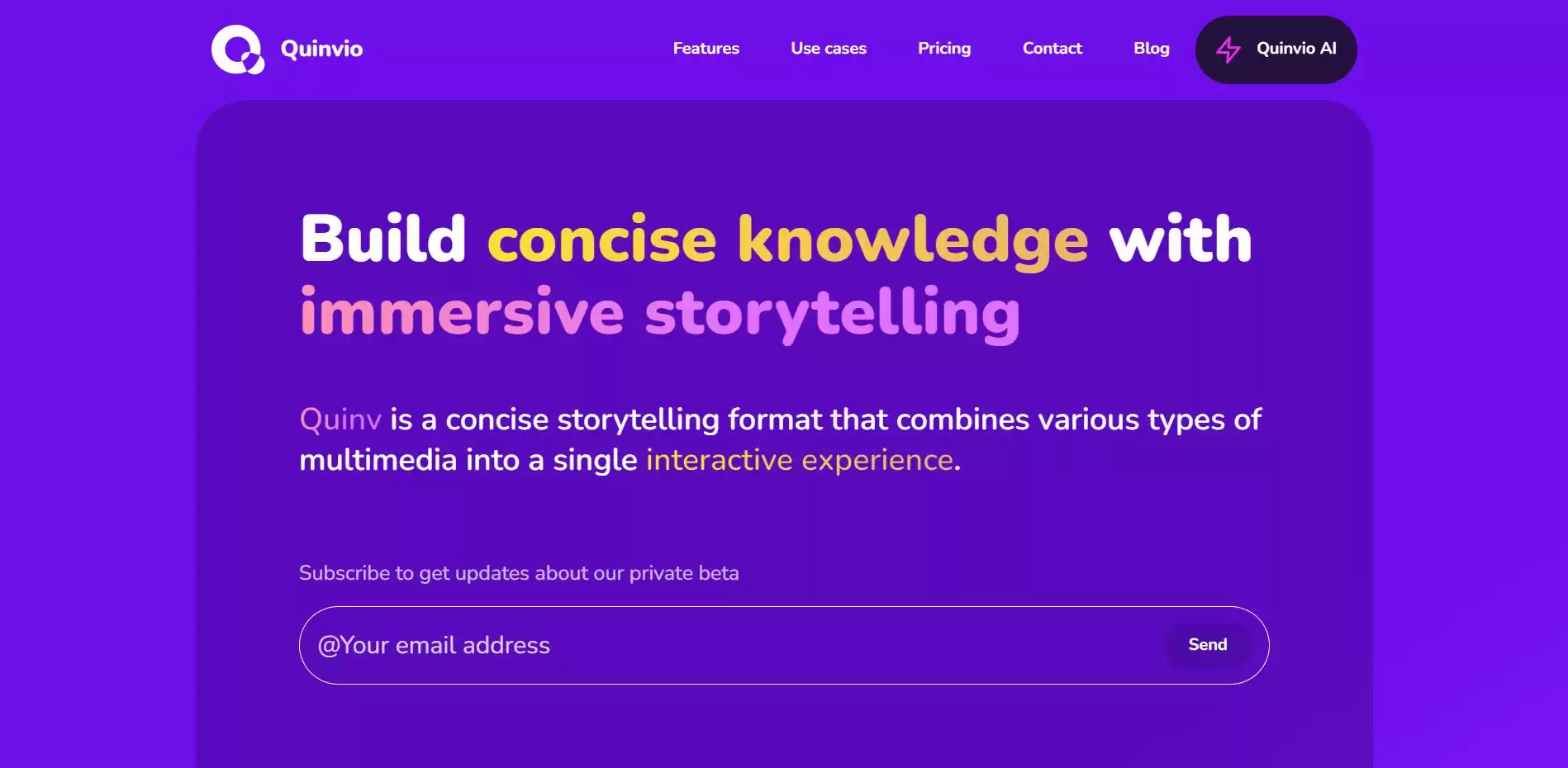Quinvio AI - Best AI Tool Core Feature and Review on Toolaiz